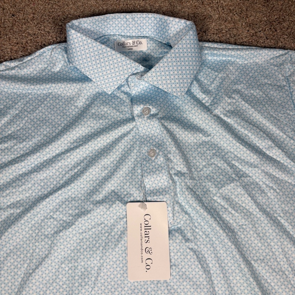 Collars & Co. Light Blue Men's Polo Shirt